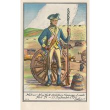 Matross New York Artillery Company Uniform 1775 Military Postcard