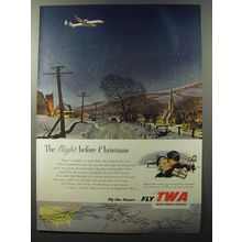 1953 TWA Airlines Ad - The flight before Christmas