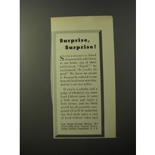 1953 Lord Calvert Whiskey Ad - Surprise, Surprise!
