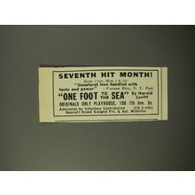 1954 One Foot to The Sea Play Ad - Seventh Hit Month