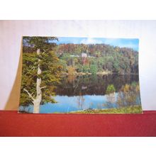 OCHTERTYRE LOCH, CRIEFF, PERTHSHIRE. used postcard 1975 pm =