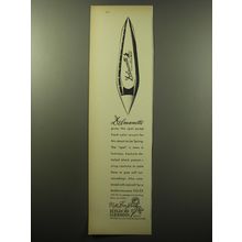 1960 Bergdorf Goodman Shoes Ad - Delmanette gives the spot pump fresh color
