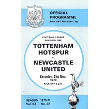 1970/71 Tottenham Hotspur / Spurs vs Newcastle United **FREE P&P**