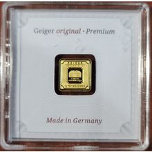 1 gram .9999 Fine Gold Bar - Geiger Edelmetalle (Encapsulated w/Assay)