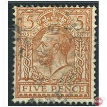 1913 SG381 5d Brown Wmk Royal Cypher Fine Used