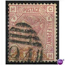 1877 SG141 2 1/2d Rosy-Mauve Plate 8 Good+ Used "CH"