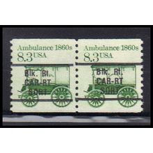 2128a 8.3c Ambulance Fine MNH Dry Gum Gap Pair PreCnx KA9309