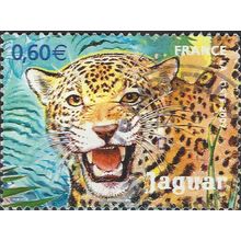 FRANCE, CAT, Jaguar, Panthera onca, blue 2007, 0.60Euro