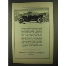 1911 Franklin Cars Ad - Tire Trouble is Not a Factor