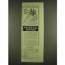 1913 Pebeco Tooth Paste Ad - Acid Test Papers