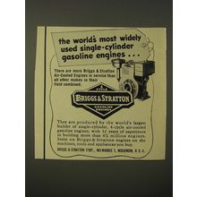 1950 Briggs & Stratton 4 Cycle Gasoline Engines Ad - world's most widely used