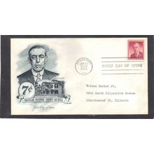 FDC Artmaster 1040 7c Woodrow Wilson (Cachet-Typed/A) CV42114