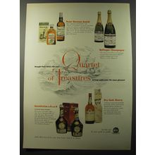 1953 Julius Wile Ad - Peter Dawson Scotch; Bollinger Champagne; Dry Sack Sherry