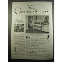 1933 Monel Metal Ad - Is yours a cinderella Kitchen?