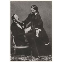 Queen Victoria & Prince Albert Mayall 1860 Royal Photograph Postcard