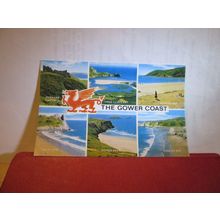 multiview, THE GOWER COAST , WALES, used postcard by J. Salmon =