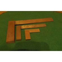 3 x Metal Set Squares - 8.25in, 5in, & 2in
