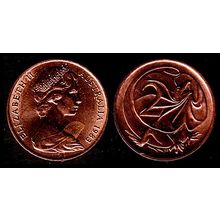 Australia Two Cent 1983 Used Coin Frilled neck-lizard 2c QE II