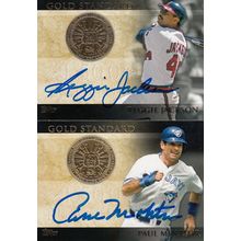 REGGIE JACKSON & PAUL MOLITOR AUTO 2012 ANGELS & BLUE JAYS HOF WORLD CHAMPIONS