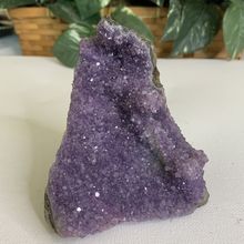 Large Purple Amethyst Crystal Cluster Geode Uruguay Cathedral Gemstone 4.75"x4.5