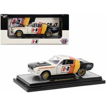 1966 Ford Mustang Fastback 2+2 Off White and Black with Red and Yellow Stripe...