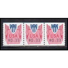 CVP33 33c Shield Very Fine MNH Strip of 3 PA5335