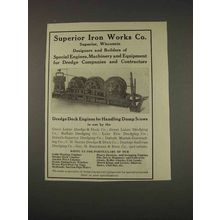 1910 Superior Iron Works Ad - Dredge Deck Engines