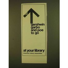 1979 American Library Association Ad - Gershwin Garbo