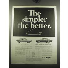 1971 Ford Pinto and Maverick Cars Ad - The simpler the better.