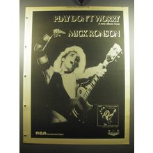 1975 Mick Ronson Play Don't Worry Album Advertisement