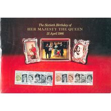 1986 MNH Stamp Souvenir Booklet for 60th Birthday of Her Majesty The Queen HRD4