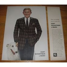 1961 Hart Schaffner & Marx Clothing Advertisement - The worldly new look