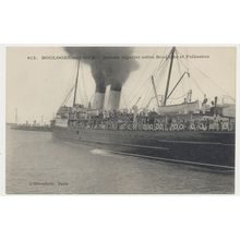 BOULOGNE-SUR-MER Bateau régulier entré Boulogne et Folkeston RPPC 1910s
