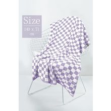 Orchid Petal Checkered Print Soft Large Bath Towel