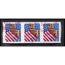 Used 2915Av 32c U.S. Flag Over Porch Fine PNC 88888/3 11x10 PA3545