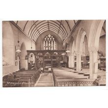 Mawgan Church Interior Cornwall Hartnoll's Series Postcard