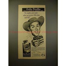 1945 KC Baking Powder Ad w/ Curley Bradley - Good Eatin