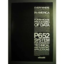 1973 Olivetti P652 Computer System Ad - Everywhere