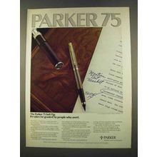 1974 Parker 75 Soft Tip Pen Ad - Taken for Granted