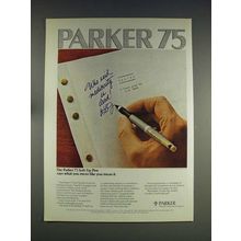 1974 Parker 75 Soft Tip Pen Ad - Like You Mean It