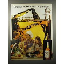 1983 Jim Beam Whiskey Ad - Taste is All it Takes