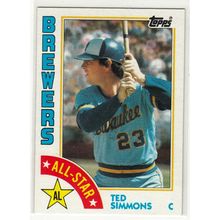 1984 Topps baseball card 404 Ted Simmons All-Star