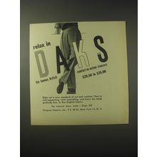 1948 Daks Trousers Ad - Relax in Daks