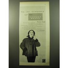 1950 Hammer Brand Persian Lamb Fur Coat Ad - Young smart new interpretation