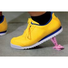 Yellow Shoe Sports Trainers Childrens Toy Lego Postcard