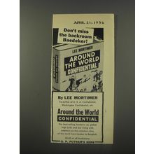1956 G.P. Putnam's Sons Book Ad - Around the World Confidential by Lee Mortimer