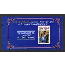 Caicos Island - 1981 - $2 Royal Wedding Booklet Pane, Mint Never Hinged