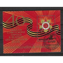 RUSSIA 1985 40th ANNIV VICTORY WWII MINIATURE SHEET USED/CTO SG MS5550