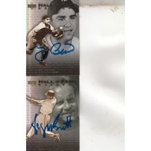 YOGI BERRA & GEORGE BRETT AUTO 2001 YANKEES & ROYALS HOF WORLD CHAMPION PLAYERS