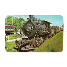 Postcard USA Michigan Cadillac & Lake City Railway preserved locomotive unposted